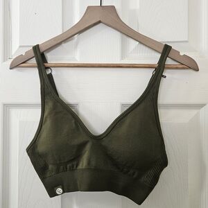 Seamless Olive Green Bralette